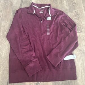 Maroon lightweight quarter zip